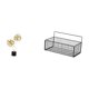 thumbnail image 1 of Cesta de almacenamiento colgante de hierro con forma de hoja, organizador de alambre, cesta de madera decorativa, ideal para sala de estar, dormitorio, 1 of 8