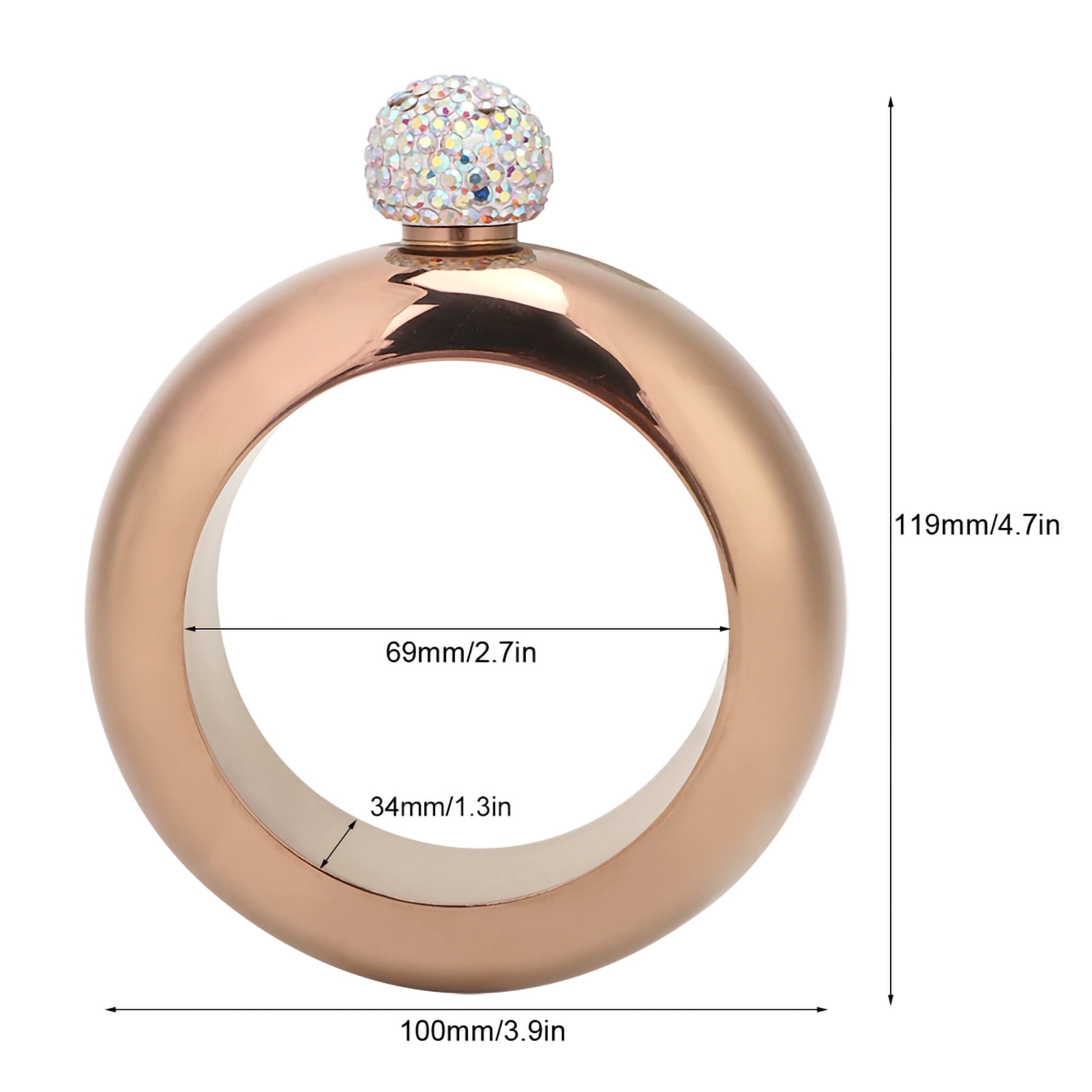 Bracelet Pichet à Vin Nikou - Flasque Poignet En Acier Inoxydable Pour Fêtes Et Soirées