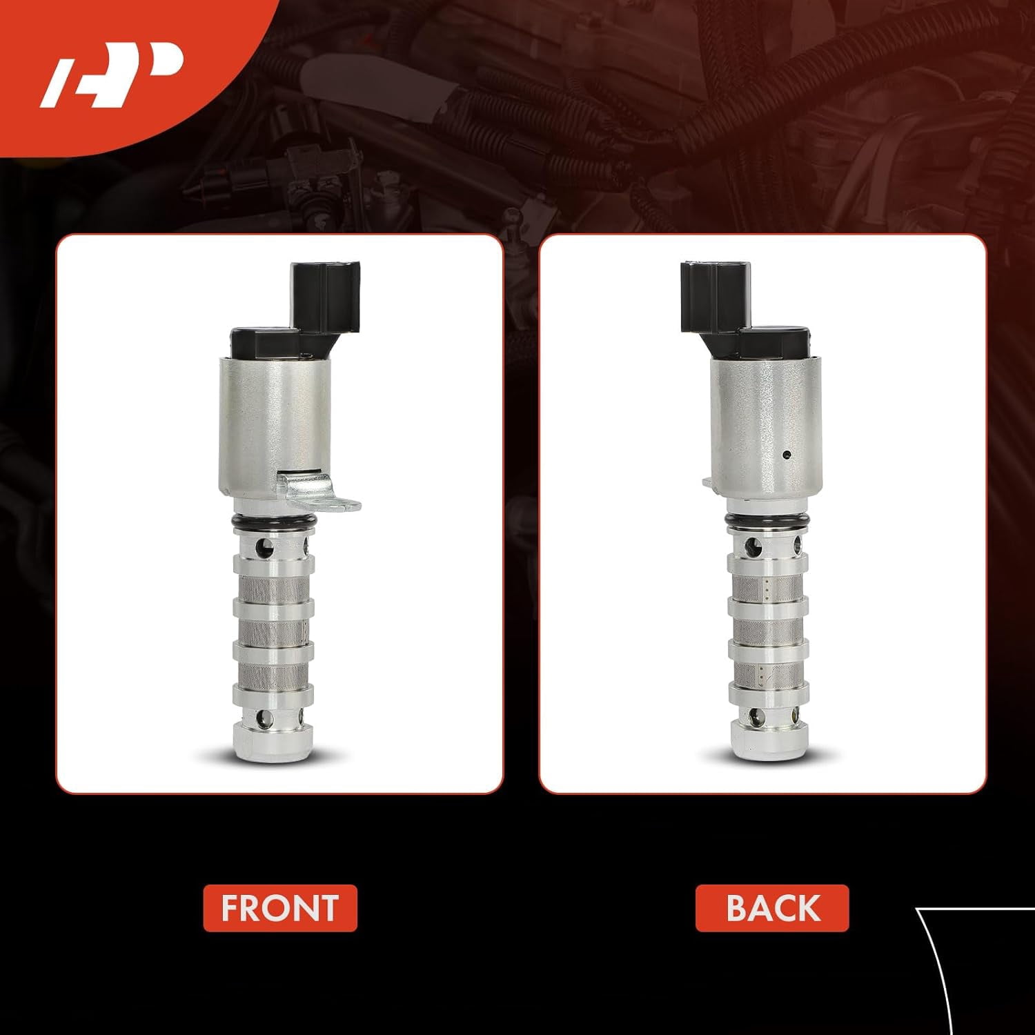 A-Premium 2-PC Intake & Exhaust Engine Variable Valve Timing (VVT) Solenoid Compatible with Hyundai & Kia Models - Elantra, Accent, Kona, Sonata, Tucson, Forte, Optima, Rio, Seltos, Soul - L4 1.6L
