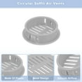 thumbnail image 4 of 16Pcs 35mm/1.38" Ventilaciones Circulares de Soffit, Cubierta de Ventilación de Plástico, Louver de Agujero Redondo para Armario de Baño y Cocina, Gris Claro, 4 of 6