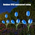 thumbnail image 4 of Lilixerw Garden 3 Pack LED Solar Flower Lights with Realistic Tulips Flowers Solar Garden Lights Outdoor Waterproof for Yard Patio Lawn Pathway Walkway Decoration,Sky Blue, 4 of 6