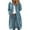Blue, variant on LYXSSBYX Plus Size Winter Coats for Women Fashion Women's Zipper V-Neck Pullover Tops Long Sleeve Hooded Blouse Coat