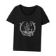 thumbnail image 3 of Camiseta para mujer con cuello redondo, ropa de calle, camisetas de verano para caminar de vacaciones L, 3 of 7