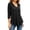 Black, variant on Women's Plus 3/4 Sleeve Tunic Tops Drawstring Hoodie V Neck Loose Fit Curved Hem Hooded Shirts to Wear with Leggings Fall Casual Outfits, Army Green, L
