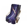 thumbnail image 4 of Galaxy Soft Flannel Fleece Throw Blanket, Illustration in Starry Sky Outer Space Themed Illustration, Cozy Plush for Indoor and Outdoor Use, 50" x 60", Purple Blue and Black, by Ambesonne, 4 of 6
