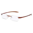 thumbnail image 2 of Visualites 1 Tortoise 2.25 Power Lightweight Rimless Rectangle Reading Glasses, 2 of 4