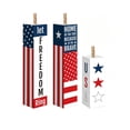 thumbnail image 2 of erdimoy 4th of July Patriotic Wooden Firecracker Decor Set, Red White Blue Stars & Stripes Tiered Tray Decor, 2 of 5