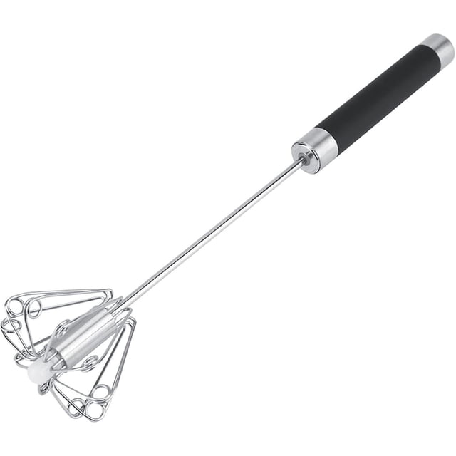 fouet Oeufs En Acier Inoxydable, Fouet Rotatif Main, Mlangeur Semi-automatique, Mousseur Lait Polyvalent, Mlangeur Main Pour Mlanger, Fouetter