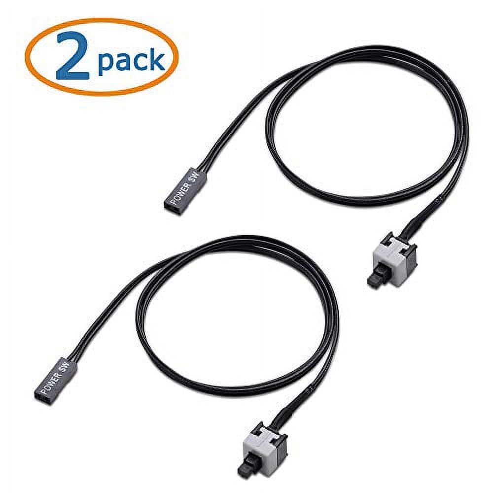 Enlabs PWSW50CM 2 Pin SW PC Power Switch Cable, ATX Computer on