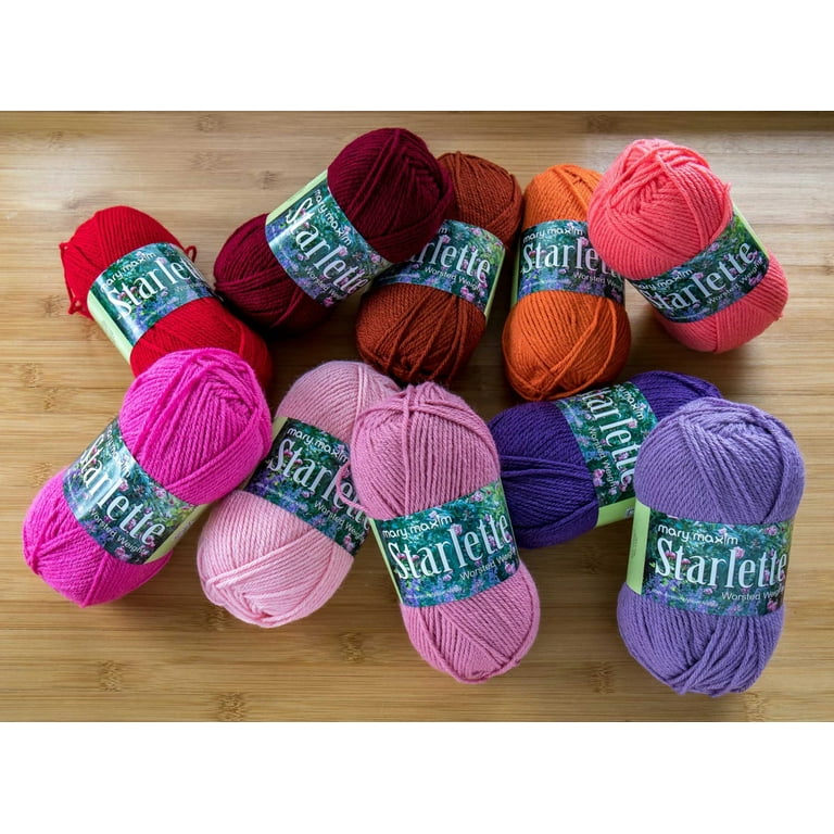 Mary Maxim Starlette Yarn - Teal - 100% Ultra Soft Premium Acrylic Yarn for  Knitting and Crocheting - 4 Medium Worsted Weight