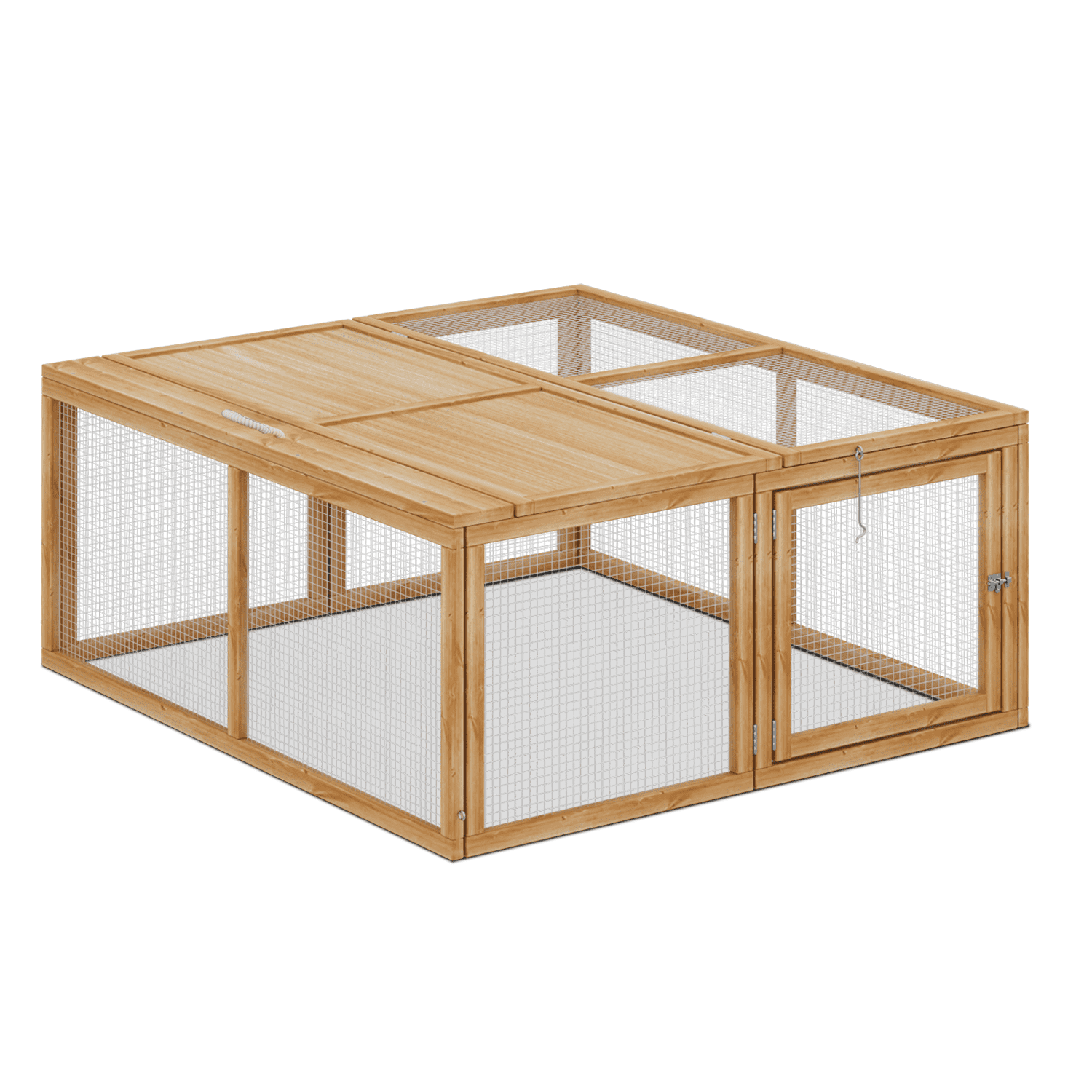 Magshion 45.5" Wooden Chicken Coop Rabbit Hutch, Fir Wood Pet Cage