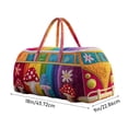 thumbnail image 4 of Quilted Hippie Van Duffle Bag with Adjustable Padded Strap - Large 18 Inch Weekender Travel Bag for Women, Gym Dance Yoga Overnight Festival Carryall Made from Strong Polyester Fabric,E, 4 of 7