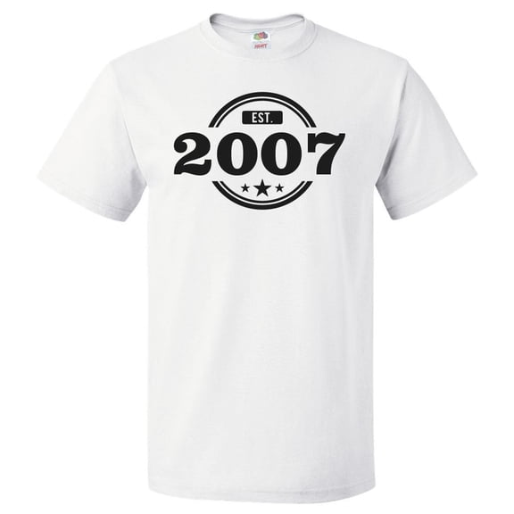 19th Birthday Gift For 19 Year Old Established 2007 T Shirt