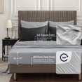 thumbnail image 5 of Bedelite California King Size Juego De Edredón De 7 Piezas De Cama En Una Bolsa – Juego De Cama Reversible De Microfibra Suave Cal King Black Con Edredones, Sábanas, Fundas De Almohada Y Fundas De Alm, 5 of 5