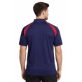 thumbnail image 3 of Expert Brand Men's Oxymesh™ Dry Fit Athletic Par Polo Shirt, Navy/Red, XL, 3 of 7