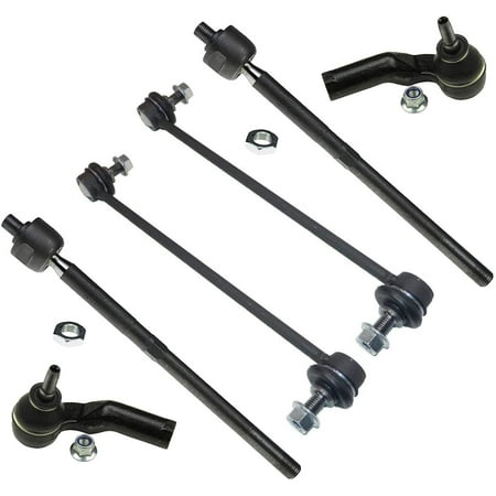 Detroit Axle - Front Suspension Kit for 2008-2013 Volvo C30, 2006-2013 C70, 2004-2011 S40, 2005-2011 V50, Replacement 2 Sway Bar Links 4 Tie Rod Ends