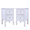 White | 2 Pack, variant on Tcbosik Nightstand, Side Table with 2 Drawers, End Table for Bedroom, Living Room, Macaron Pink
