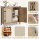 thumbnail image 3 of 31.5-pulgada small rattan buffet gabinete con almacenamiento kitchen coffee bar gabinete con doors boho rural sideboard con adjustable estantes y handle para kitchen y sala de estar (natural), 3 of 6