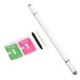 thumbnail image 2 of Lápiz óptico negro Lápiz capacitivo de posicionamiento preciso multifuncional 4 en 1 con 2 puntas de fibra para tabletas de teléfonos móviles Blanco, 2 of 5