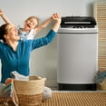 thumbnail image 4 of Gymax Compact Full-automatic Washing Machine Laundry Washer w/ 11 lbs Capacity Grey, 4 of 10