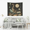 thumbnail image 2 of Yayeee Tapestry Wall Hanging for Bedroom 80" x 60" Living Room Home Wall Art Decor, Black Dinosaur, 2 of 7