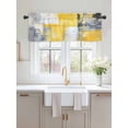 thumbnail image 2 of Valances for Windows Gray Yellow Abstract Rod Pocket Cafe Window Treatments Valance Curtains for Kitchen Bathroom Laundry Basement Windows 42"x12", 2 of 9
