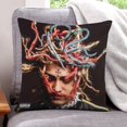 thumbnail image 1 of Lil Pump Fundas de almohada de terciopelo con tema, regalos de funda de almohada, decoración para el hogar, cojín de lanzar, regalo de cumpleaños para fans y parejas. 60cm x 60cm., 1 of 6