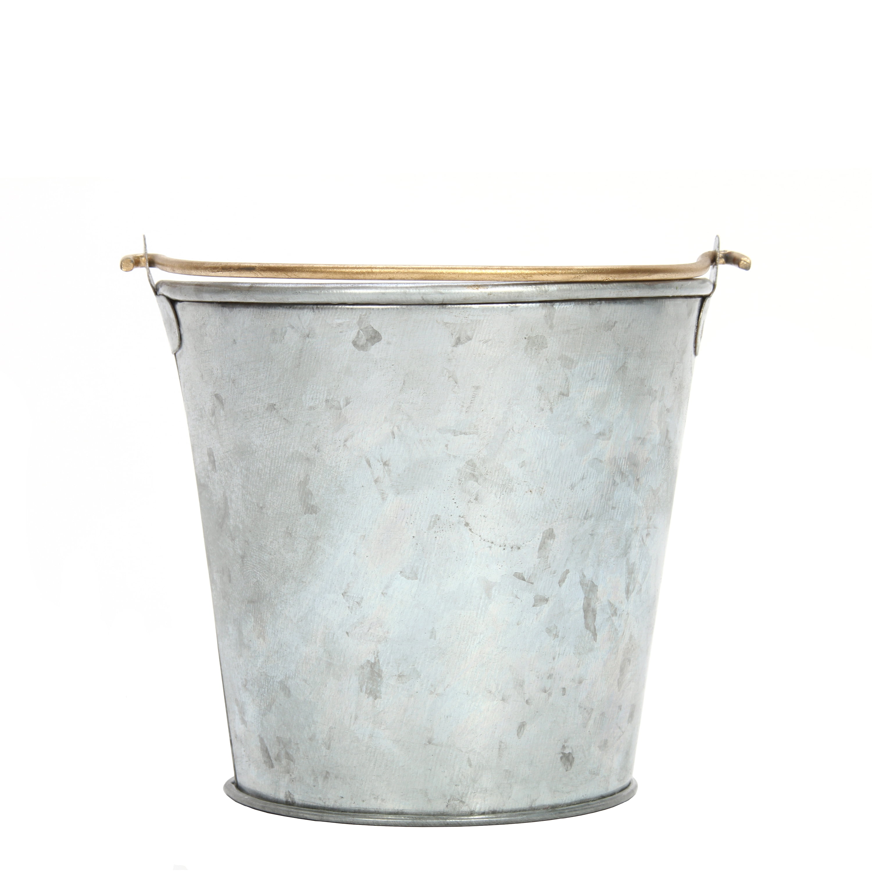 Way to Celebrate Galvanized Bucket with Gold Handle, 4"