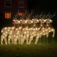thumbnail image 6 of Benjara Outdoor 120 LED Light Christmas Decor Reindeer Set of 6- Silver Metal, 6 of 9