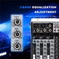 thumbnail image 5 of Professional 4 6 8 Channel  Mixer Sound Mixing Console With USB Interface 99DSP 48V Phantom Power For Recording Streaming ,Smart Fader, 5 of 5