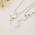 thumbnail image 4 of AYYUFE Pack Of 3 Broken Heart Shape Carved Letters Best Friends Forever Chain Set for Dating, 4 of 8