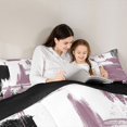 thumbnail image 4 of Manfei Vintage Oil Painting Twin Comforter Sets, Watercolor Brushstroke Bedding Set, Dusty Rose, Black and Gray, Black Reversible 2pcs, 1 Comforter and 1 Pillowcase, 4 of 6