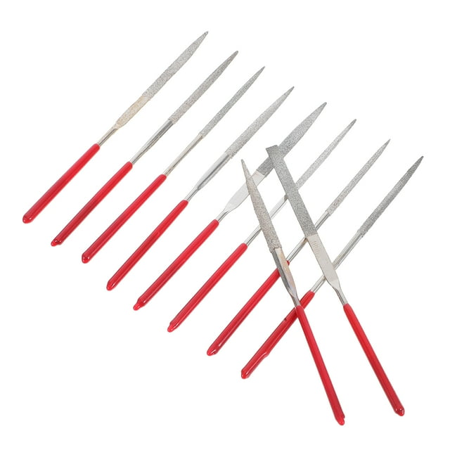 OUNONA 10Pcs Jewelry Making Tools Set Metal Files Set With Ergonomic Grip For Outdoor Crafting