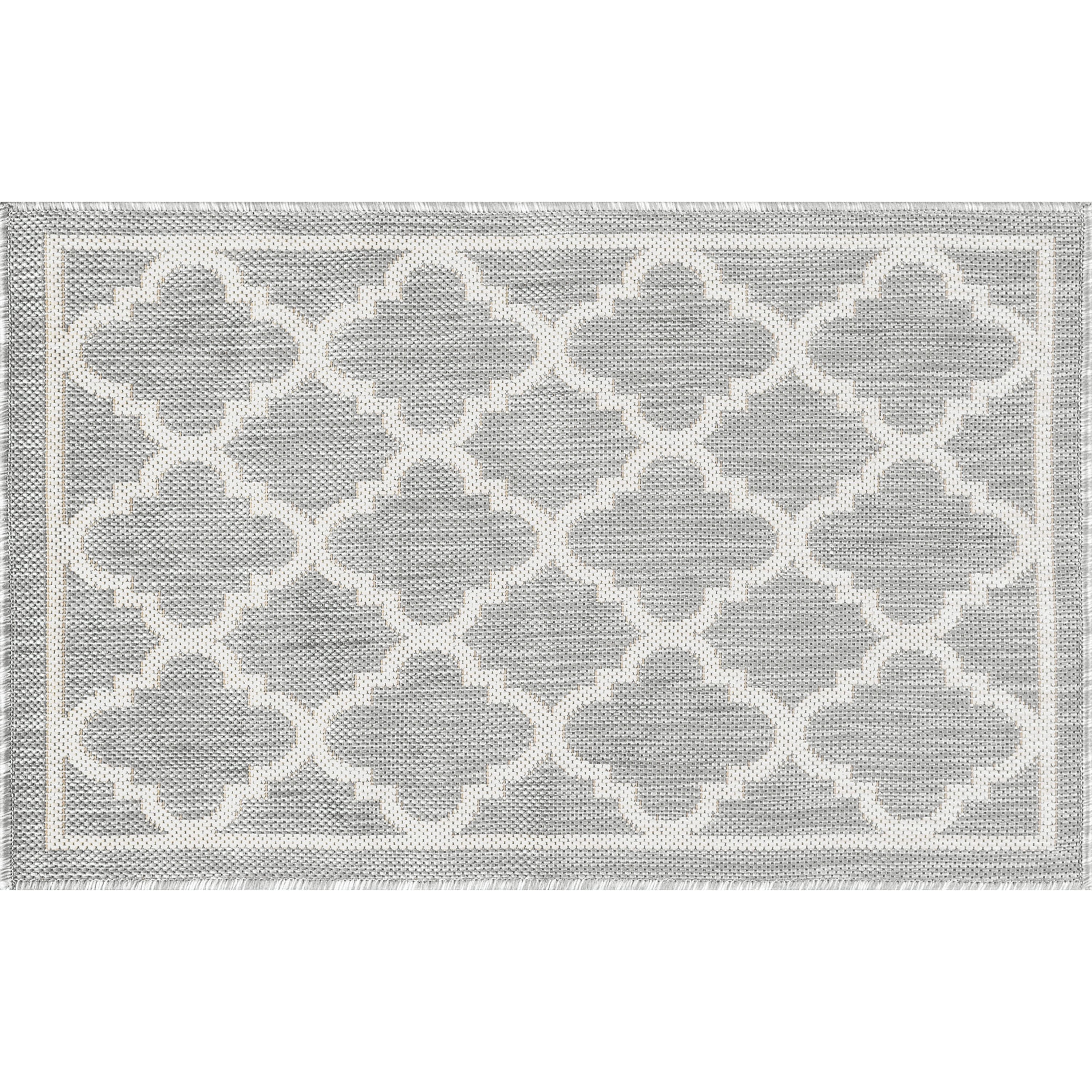 2x3 Water Resistant, Small Indoor Outdoor Rugs for Patios, Front Door Entry, Entryway, Deck, Porch, Balcony | Outside Area Rug for Patio | Gray, Geometric | Size: 2' x 3'