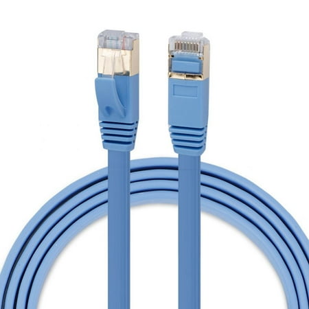 Cat7 200FT 200 Foot Ethernet RJ45 Flat Patch Network LAN Internet Cable for PC Router Computer Blue price history on PriceWatchPro