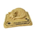thumbnail image 1 of lionlar Marqueur de Tombe pour Chat, Pierre Commémorative Légère pour Perte de Chat avec Trou, 1 of 9