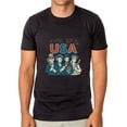 thumbnail image 2 of All-Stars of America Fourth Of July T-Shirt Men's Baseball Inspired Short-Sleeve Novelty Parody Funny Tee, 2 of 5