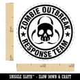 thumbnail image 2 of Zombie Outbreak Response Team Skull Self-Inking Rubber Stamp Ink Stamper - Orange Ink - Mini 1/2 Inch, 2 of 7