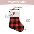 thumbnail image 2 of Clearance! Mini Christmas Stockings 8 Inches Little Buffalo Plaid With Plush Cuff Classic Stocking Decorations With Small Grid For Family Black And Red, 2 of 6