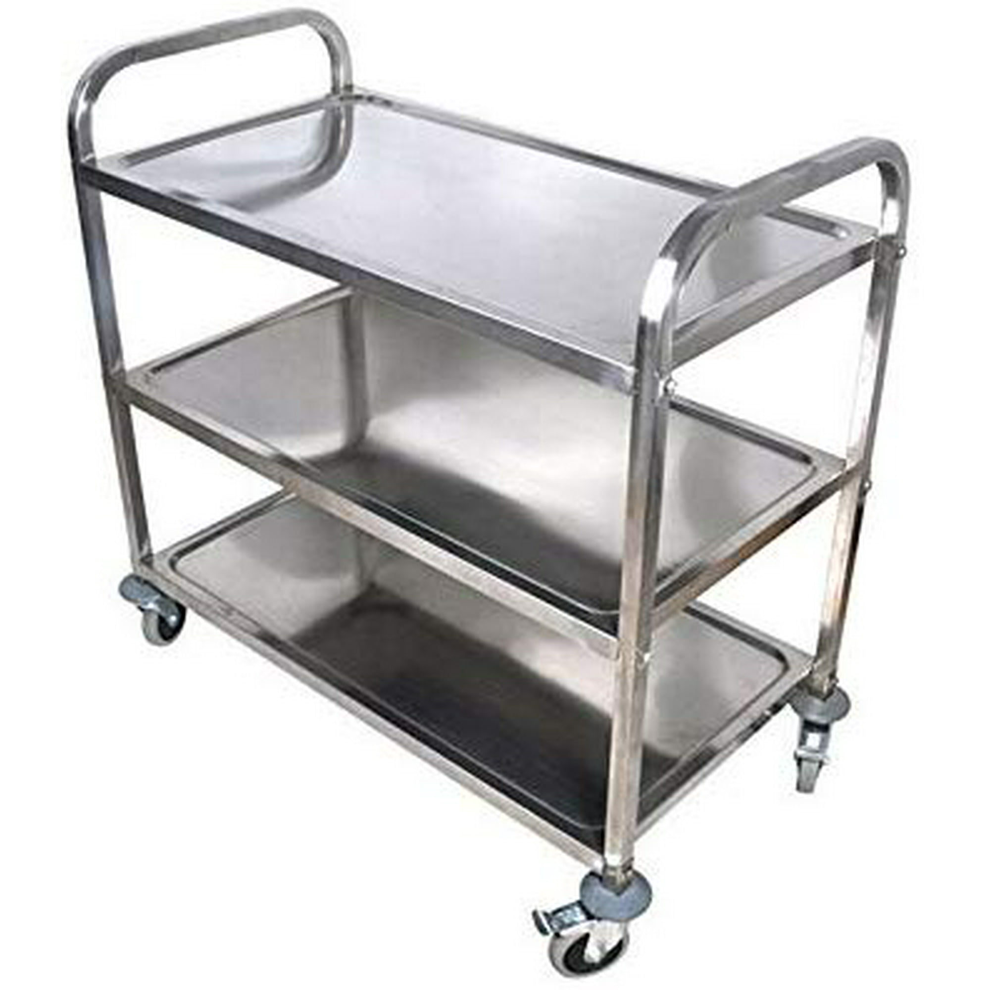 Intbuying 3 Shelf Kitchen Restaurant Utility Serving Cart Hand Truck Stainless Steel Walmart Canada