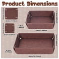 thumbnail image 2 of Ihvewuo 2pack Leather Valet Tray Organizer for Men Catch All Tray for Nightstand Dresser Entryway Table Key Wallet Watch Coin Change Phone Dresser Jewelry Bedside Desktop Dark Brown, 2 of 12