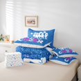 thumbnail image 6 of Homewish Girly Dreamy Dance 7-Piece Bedding Comforter Set,Bling Blue Glitter King Bedding Sets,Cheer Team Ultra Soft Bed Sheets,Super Cozy Room Decor,Reversible, 6 of 8