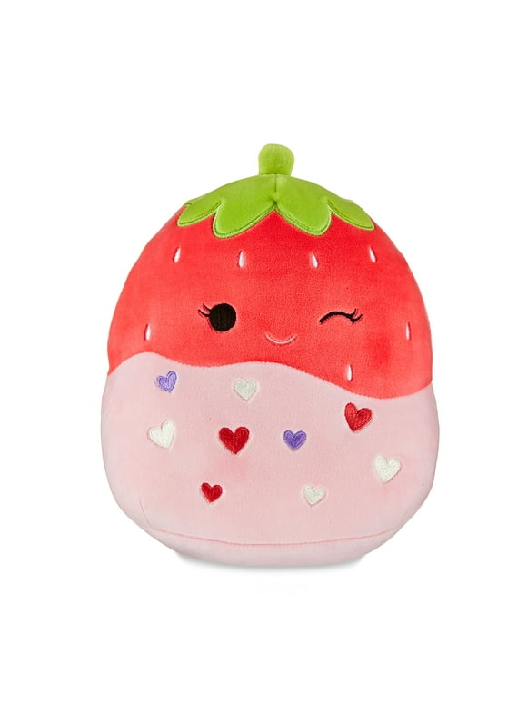 Squishmallows Official Plush 8 inch Pink Strawberry - Child's Ultra Soft Stuffed Plush Toy