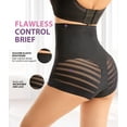 thumbnail image 2 of Vaslanda Invisible High Waisted Tummy Control Stripe Lace Underwear - Shapewear Panties for Women, 2 of 6