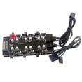 thumbnail image 1 of 6-Channel Fan Splitter Hub for 12V 4-Pin Fans Support PWM Function, Easy Installation for PC Cooling, 1 of 4