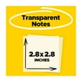 thumbnail image 4 of (3 pack) Post-it Transparent Notes, Clear, 2.8 in. x 2 .8 in., 36 Sheets, 1 Pad, 4 of 14
