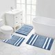 thumbnail image 2 of Alfombras de baño y tapetes de baño Alfombras de baño y tapetes de Inodoro absorbentes de Agua Antideslizantes de Microfibra Suave Lavables a máquina para Ducha, bañera e Inodoro, 40 * 60 cm, Azul, 2 of 5