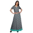 thumbnail image 1 of Moomaya Printed Ethnic Wear Long Skirt And Cold Shoulder Crop Top Set For Girls, 1 of 6