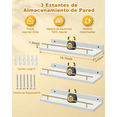 thumbnail image 3 of Repisas Flotantes Madera Modernas Estantes Baño Topon 3pcs Xtellar  blanco, 3 of 3