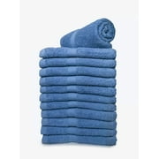 Paris Collection 100% Cotton, Bleach Resistant spa Towels 16"x30" Caribbean Blue (Pack of 12) Heavier Than The 16x27! Weighing at 4.0 lbs per doz Salon Towels, Beauty Spa, Tanning, Gym, Home, Dorms.